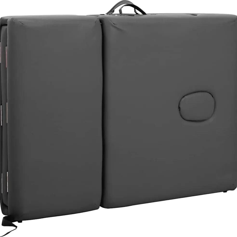 vidaXL Massagetafel met 4 zones 186x68 cm aluminium frame antraciet