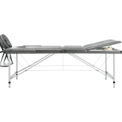 vidaXL Massagetafel met 3 zones 186x68 cm aluminium frame antraciet