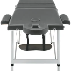 vidaXL Massagetafel met 3 zones 186x68 cm aluminium frame antraciet
