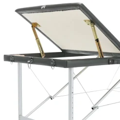 vidaXL Massagetafel met 3 zones 186x68 cm aluminium frame antraciet