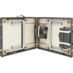 vidaXL Massagetafel met 3 zones 186x68 cm aluminium frame antraciet