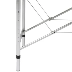 vidaXL Massagetafel met 2 zones inklapbaar aluminium frame crèmewit