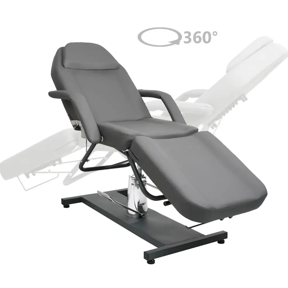 vidaXL Massagetafel 180x62x(87-112) cm grijs