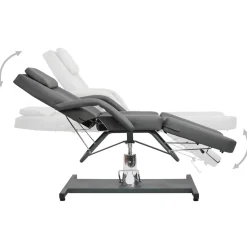 vidaXL Massagetafel 180x62x(87-112) cm grijs