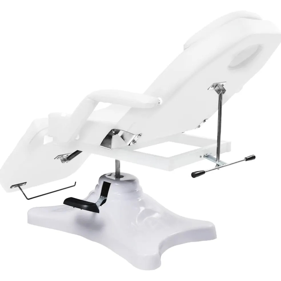 vidaXL Massagetafel 180x62x(86,5-118) cm wit