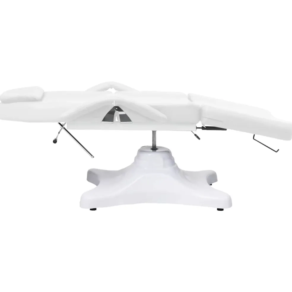 vidaXL Massagetafel 180x62x(86,5-118) cm wit