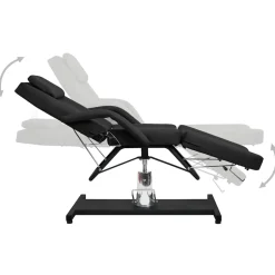 vidaXL Massagetafel 180x62x(87-112) cm zwart
