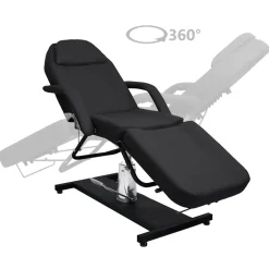 vidaXL Massagetafel 180x62x(87-112) cm zwart