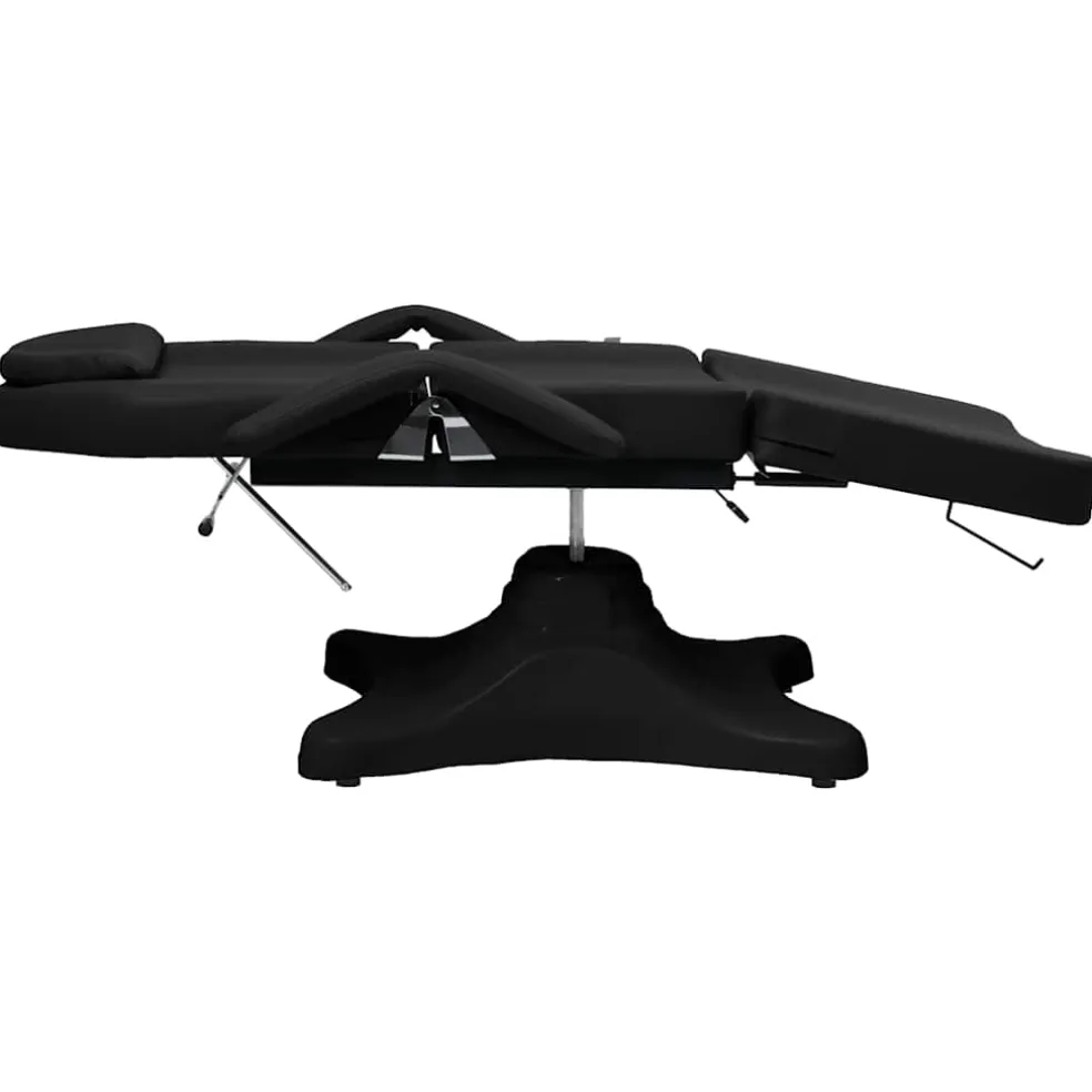 vidaXL Massagetafel 180x62x(86,5-118) cm zwart
