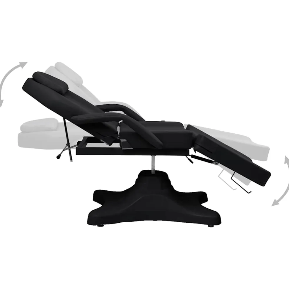 vidaXL Massagetafel 180x62x(86,5-118) cm zwart
