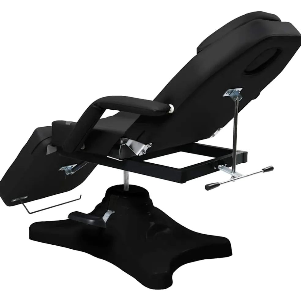 vidaXL Massagetafel 180x62x(86,5-118) cm zwart