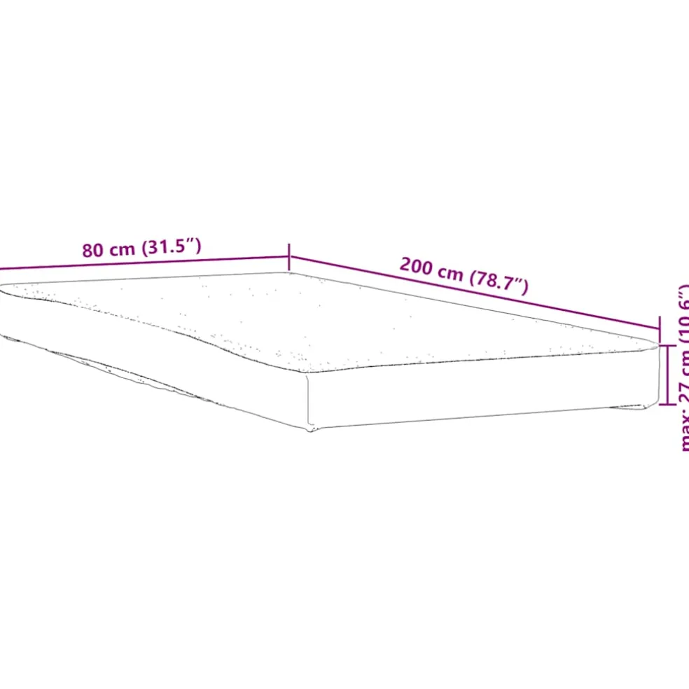 vidaXL Matrasbeschermer waterdicht 80x200 cm wit