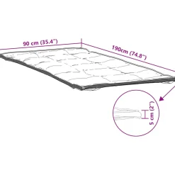vidaXL Matrasbeschermer 90x190 cm wit