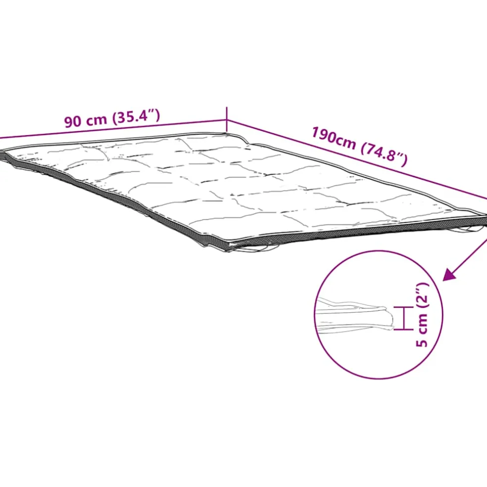 vidaXL Matrasbeschermer 90x190 cm wit