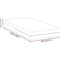 vidaXL Matras Medium stevig 80 x 160 cm Wit