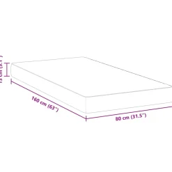 vidaXL Matras Medium 80 x 160 cm Wit