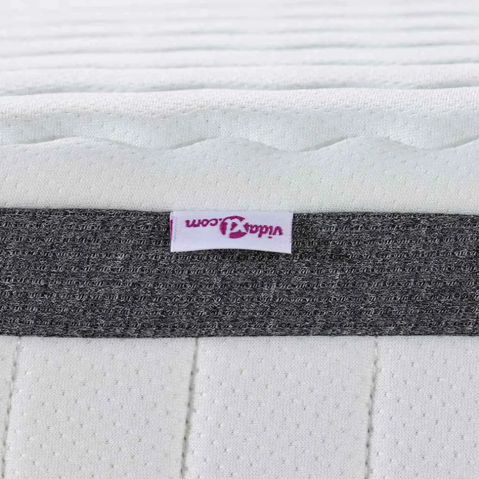 vidaXL Matras Medium zacht 80 x 200 cm Wit en Grijs