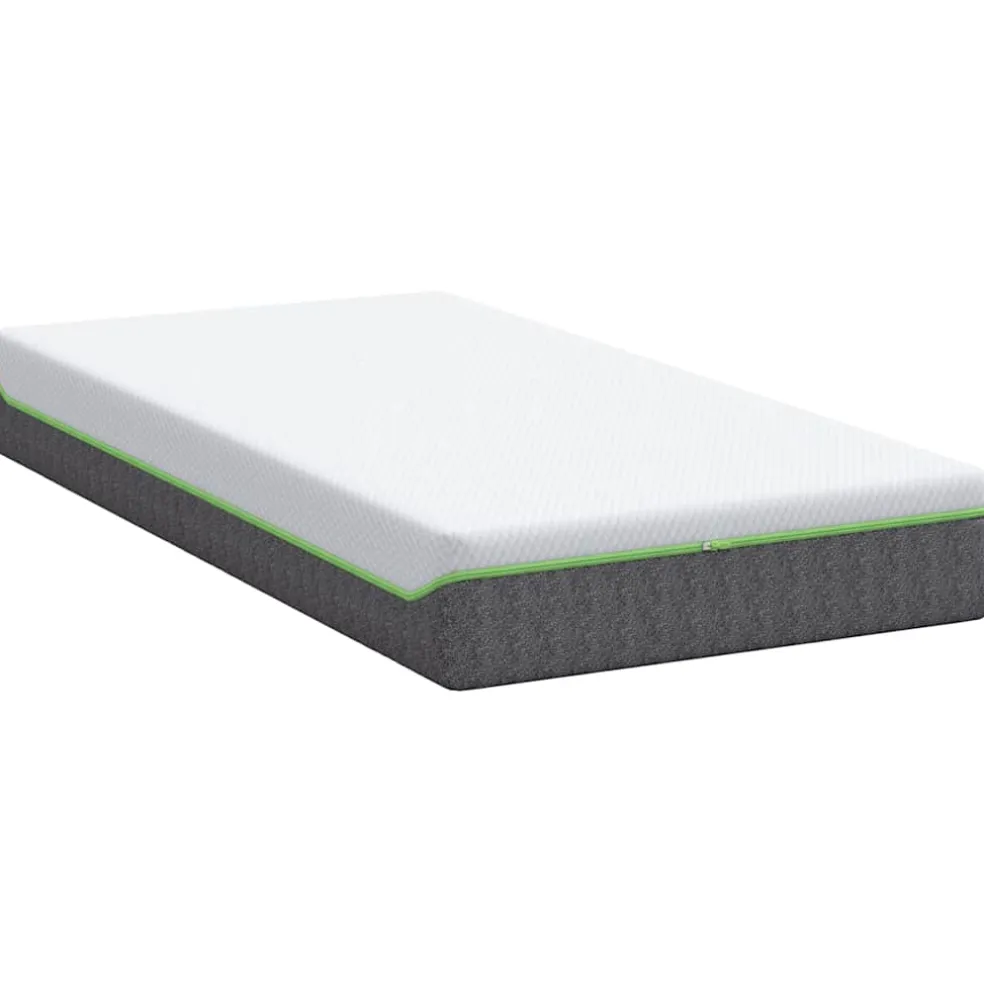 vidaXL Matras Medium zacht 80 x 160 cm Wit en Grijs