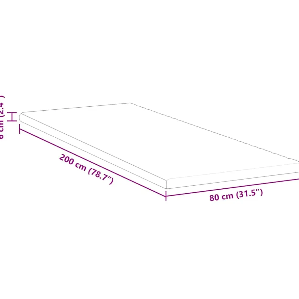 vidaXL matrastopper Wit 80 x 200 cm Jacquard Stof