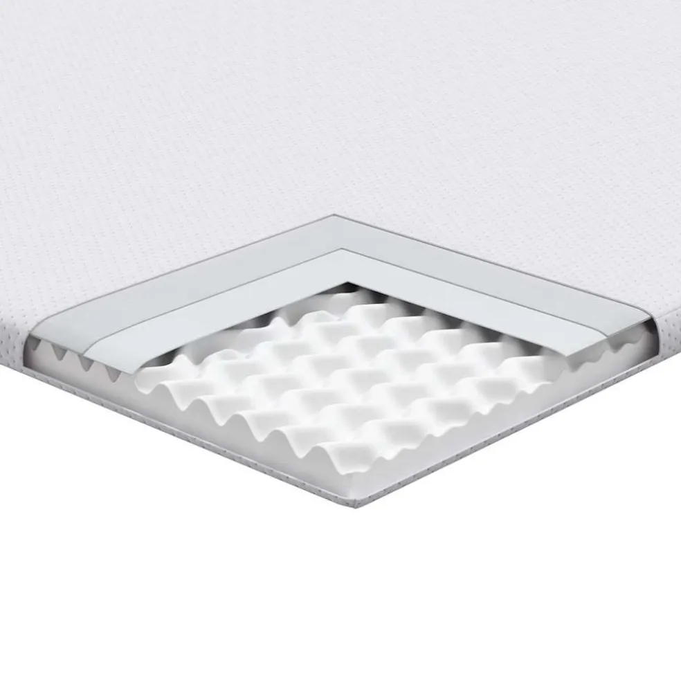vidaXL matrastopper Wit 80 x 200 cm Jacquard Stof