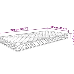 vidaXL Matras traagschuim 200x90x17 cm Zacht