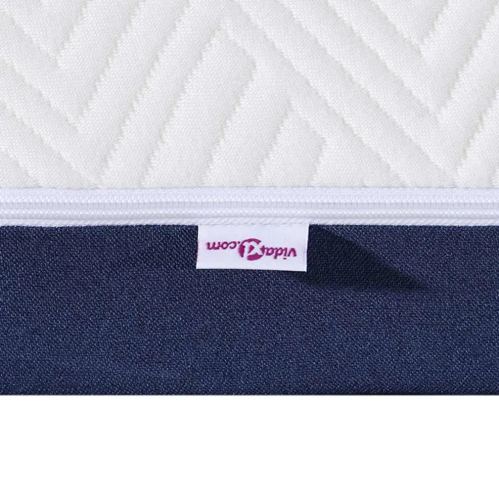 vidaXL Matras Wit en Blauw 80 x 160 cm Jacquard stof