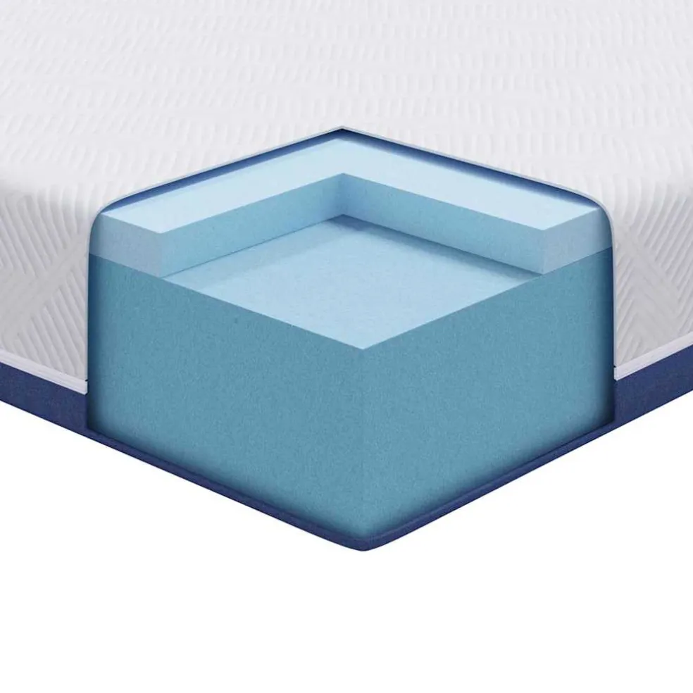 vidaXL Matras Wit en Blauw 80 x 160 cm Jacquard stof