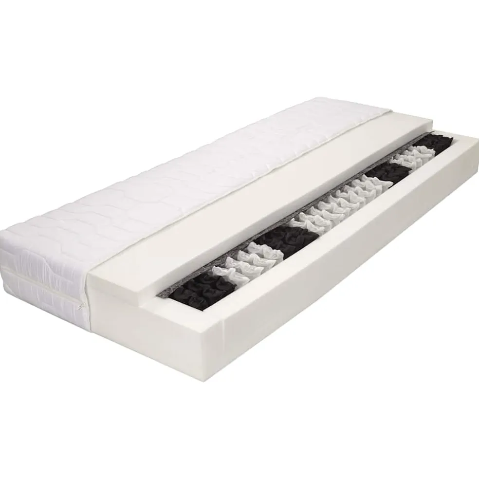 vidaXL Matras 7 Zone 20 cm pocketvering H2 80x200 cm
