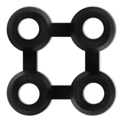 vidaXL Matverbinders 10 st rubber zwart