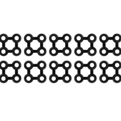 vidaXL Matverbinders 10 st rubber zwart