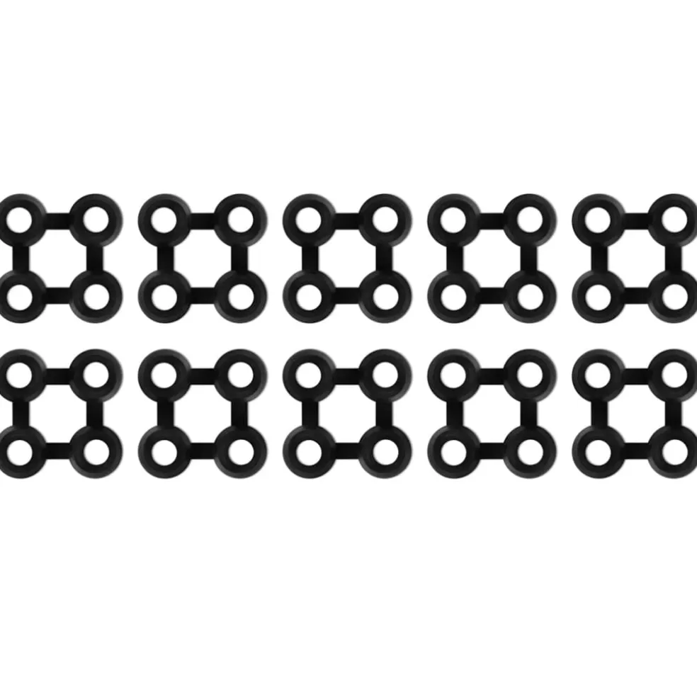 vidaXL Matverbinders 10 st rubber zwart