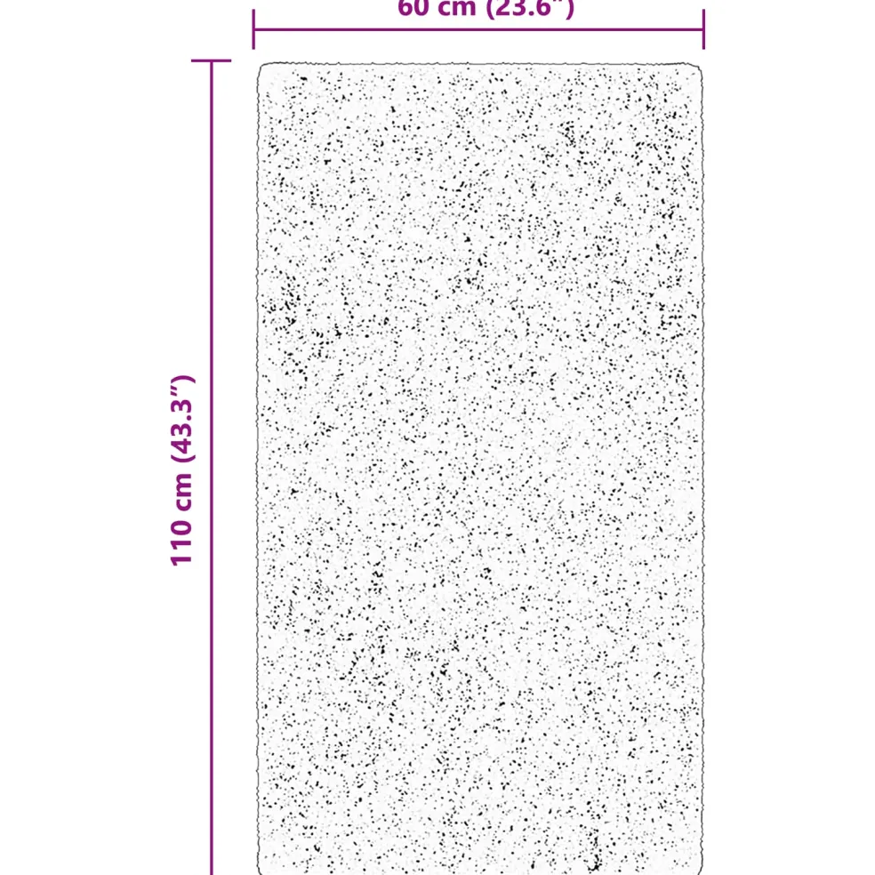 vidaXL Medium pile zachte en wasbare tapijt HUARTE Bruin 60 x 110 cm