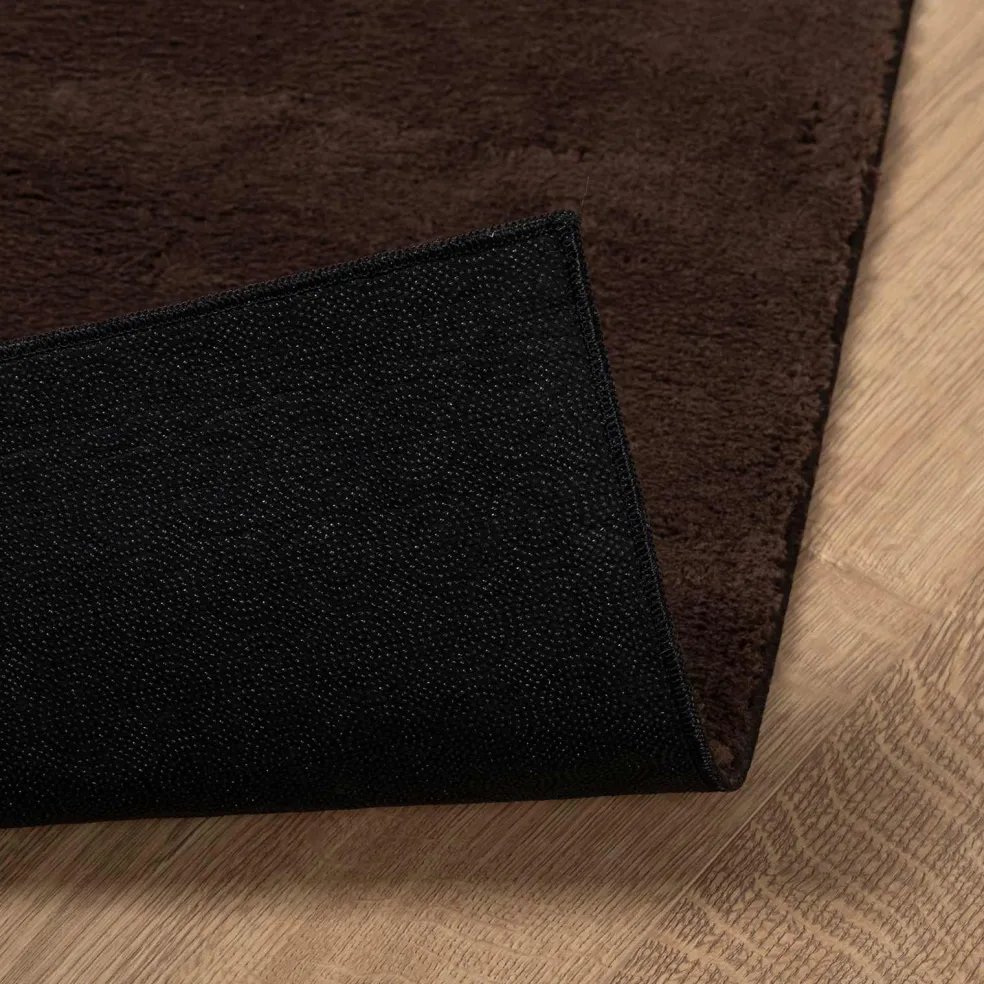 vidaXL Medium pile zachte en wasbare tapijt HUARTE Bruin 60 x 110 cm