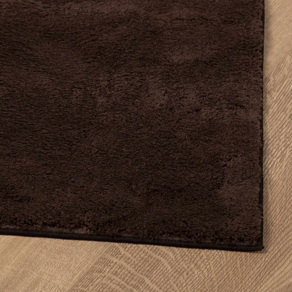 vidaXL Medium pile zachte en wasbare tapijt HUARTE Bruin 60 x 110 cm
