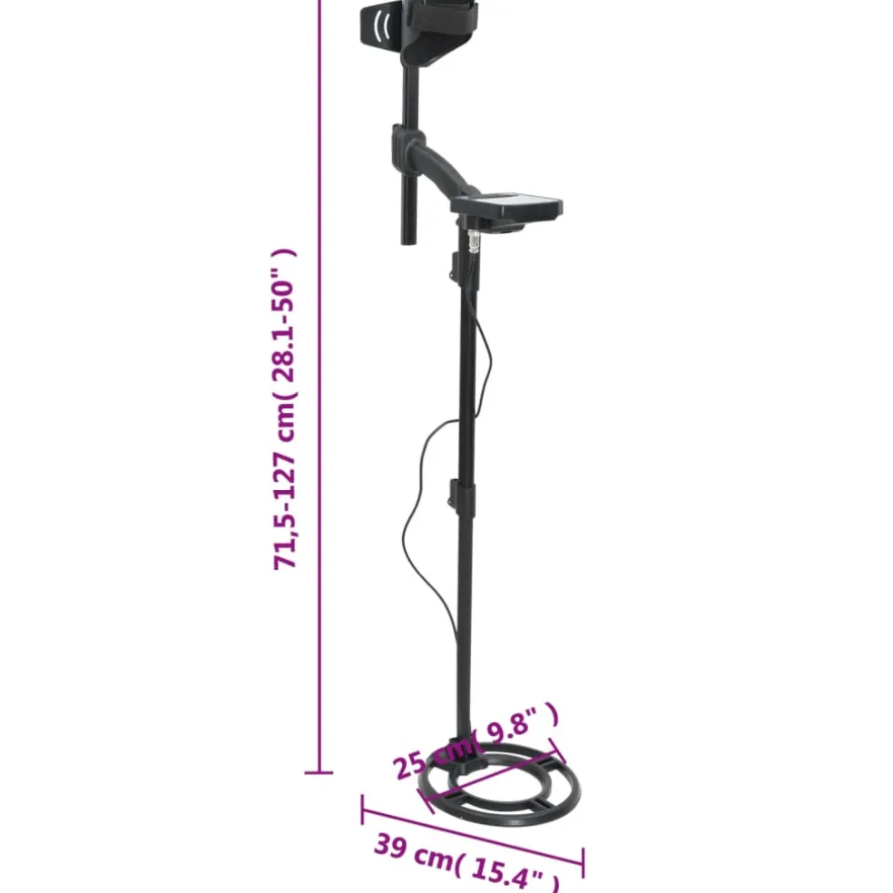 vidaXL Metaaldetector auto-tune 18 cm zoekdiepte met pinpoint
