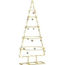 vidaXL Metalen kerstboom met standaard Goud 90 cm Poedergecoat staal