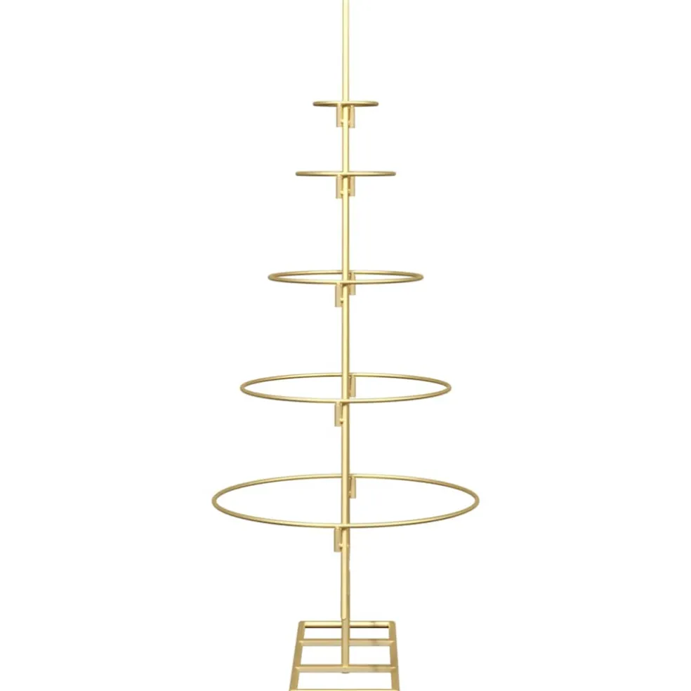 vidaXL Metalen kerstboom met standaard Goud 90 cm Poedergecoat staal
