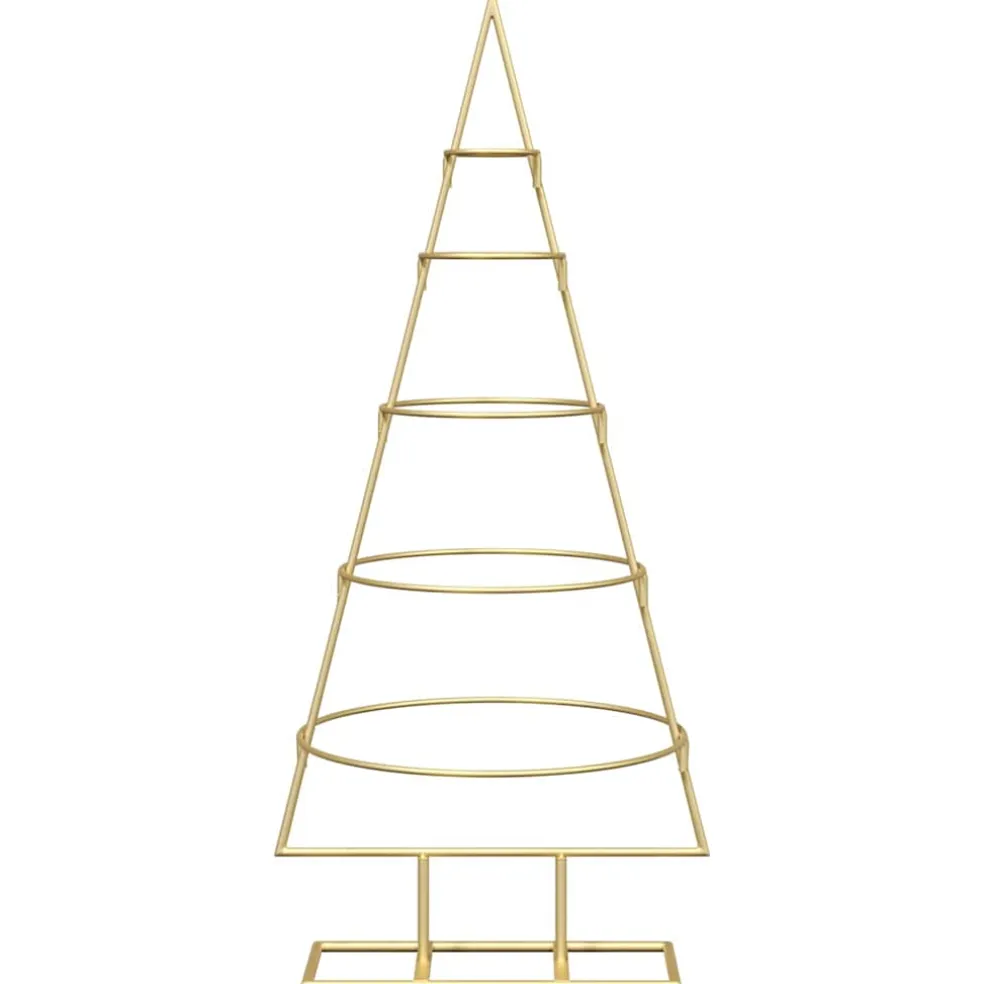 vidaXL Metalen kerstboom met standaard Goud 90 cm Poedergecoat staal