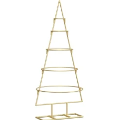 vidaXL Metalen kerstboom met standaard Goud 90 cm Poedergecoat staal
