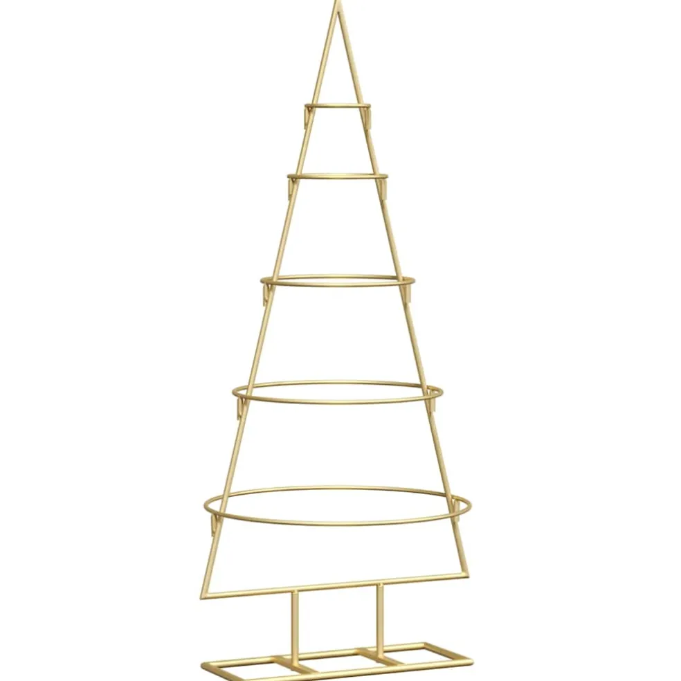 vidaXL Metalen kerstboom met standaard Goud 90 cm Poedergecoat staal