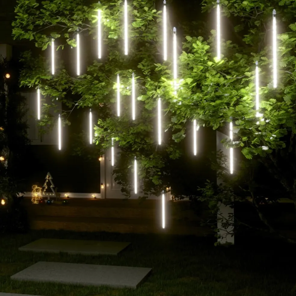 vidaXL Meteoorlichten 20 st 480 LED's binnen/buiten 30 cm koudwit