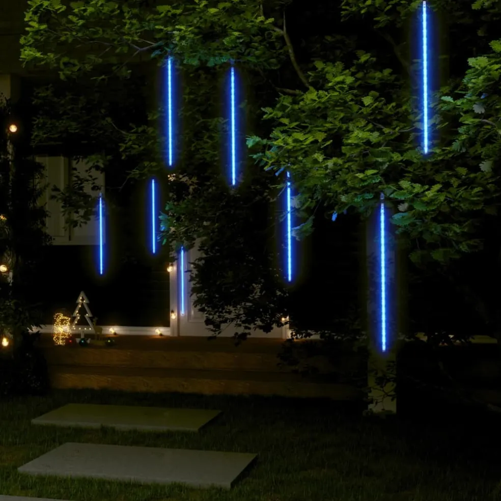 vidaXL Meteoorlichten 8 st 192 LED's binnen/buiten 30 cm warmwit
