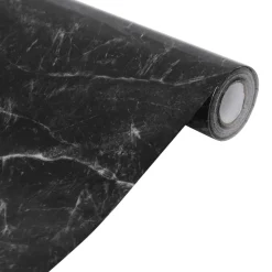 vidaXL Meubelfolies zelfklevend 90x500 cm PVC marmerzwart