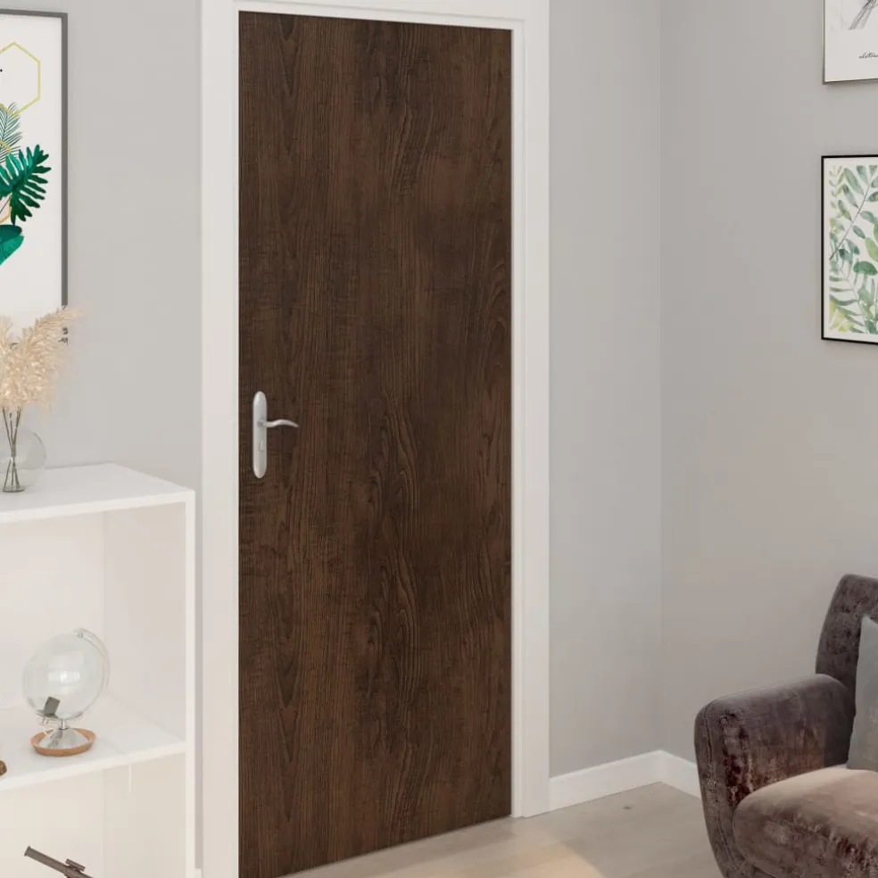 vidaXL Meubelfolie zelfklevend 500x90 cm PVC donkereikenkleurig