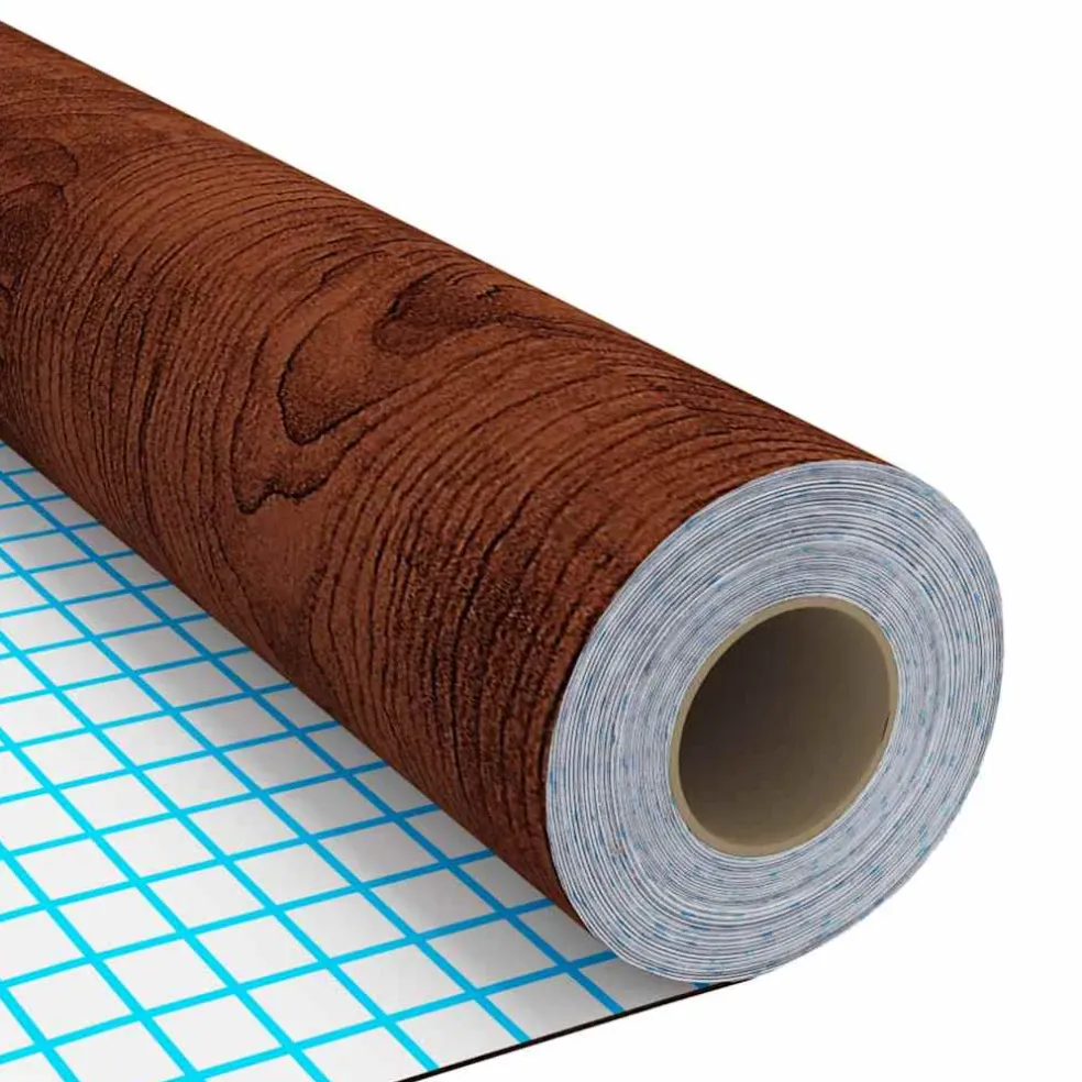 vidaXL Meubelfolie zelfklevend 500x90 cm PVC donkereikenkleurig