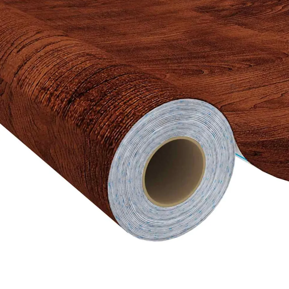 vidaXL Meubelfolie zelfklevend 500x90 cm PVC donkereikenkleurig