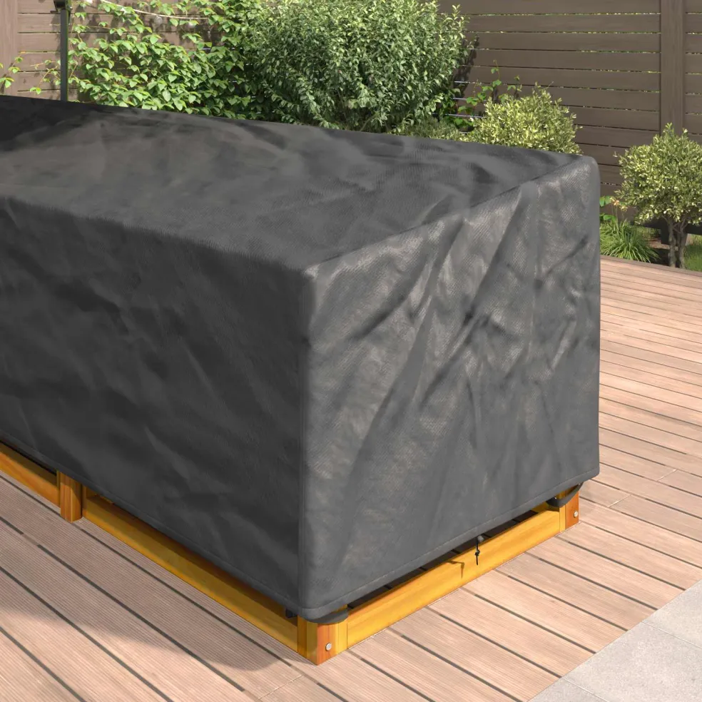 vidaXL Meubelhoes 355 x 275 x 80 cm 420D Oxford Stof L-vorm Waterdicht