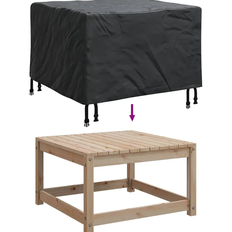 vidaXL Meubelhoes 60 x 60 x 45 cm 210D Oxford Stof Rechthoekig Zwart