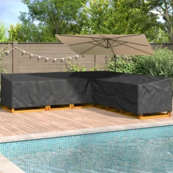 vidaXL Meubelhoes 325 x 325 x 80 cm 600D Oxford Stof L-vorm Waterdicht