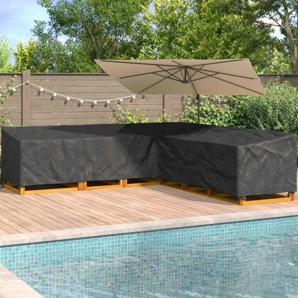vidaXL Meubelhoes 325 x 325 x 80 cm 600D Oxford Stof L-vorm Waterdicht